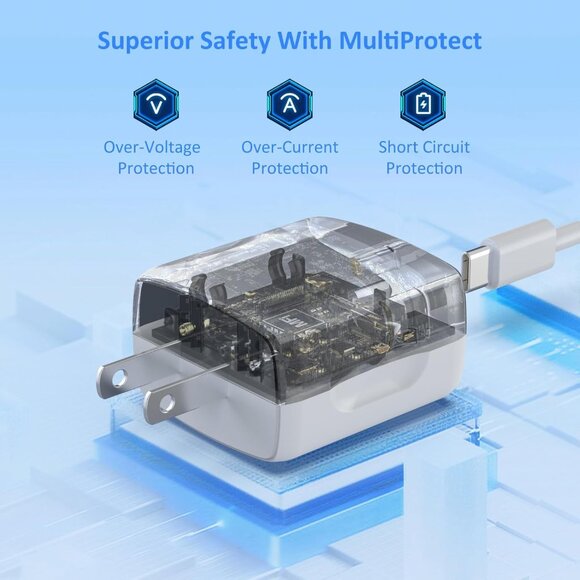 USB C Charger Type C Charger Fast Charging 2 Pack 25W USB C Charger Block with 2 - Picture 4 of 7